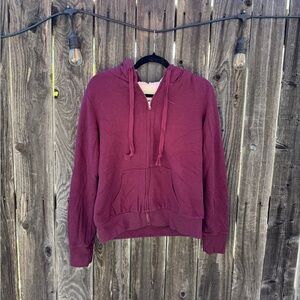 3/$15 CLEARANCE Kids Reflex magenta and white faux fur lined full-zip hoodie XL